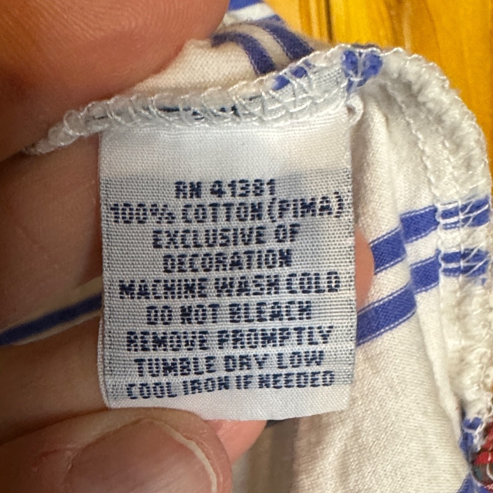 Polo Golf Ralph Lauren Vintage Lisle Striped Polo Shirt in Blue and White - Picture 3 of 11